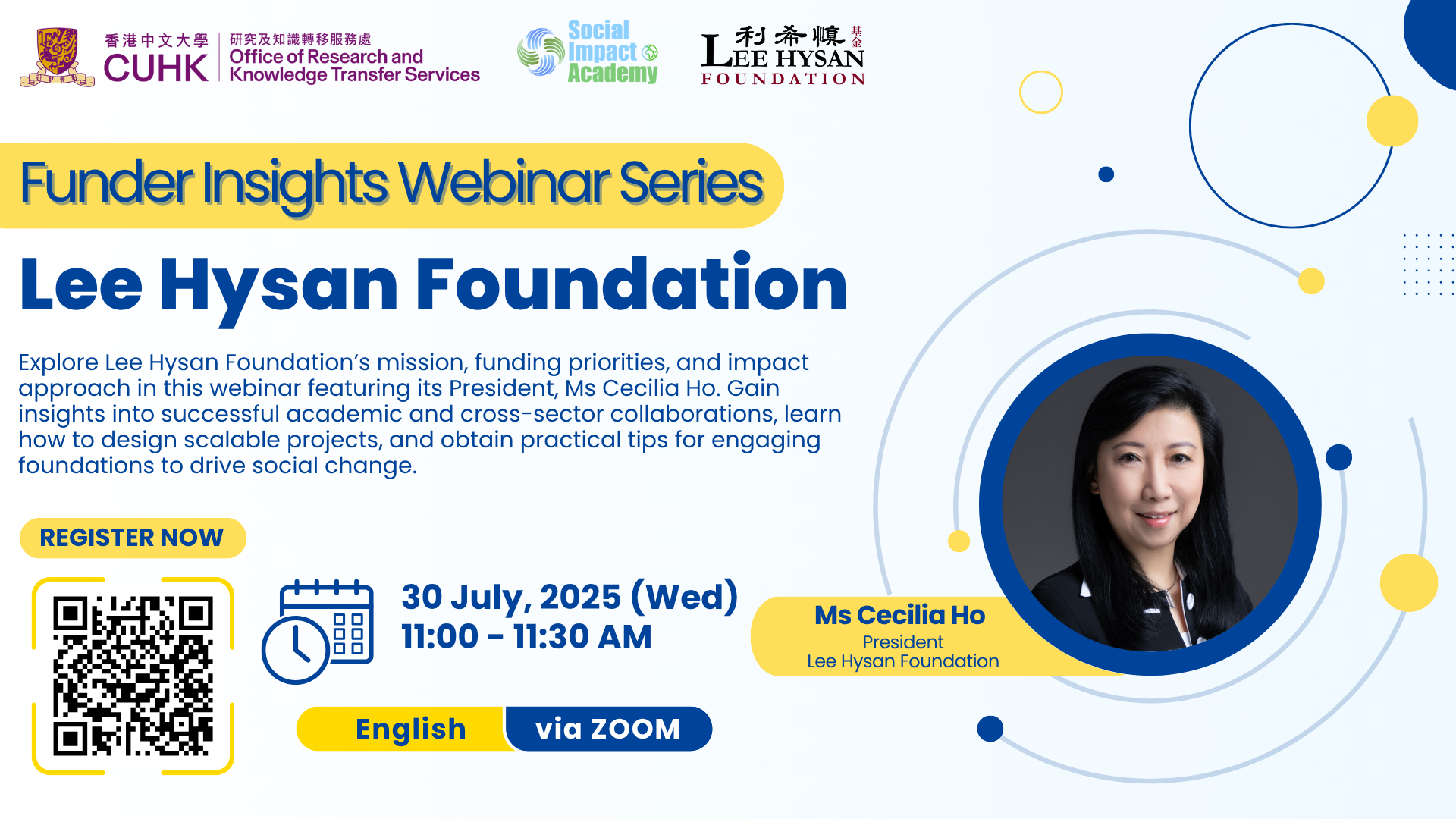 Funder Insights Webinar Series: Lee Hysan Foundation